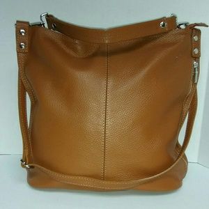 Soft Italian Grain Leather Bucket Bag / Lrg Hobo S